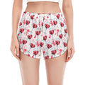 Splash Wine Pattern Print Women's Split Running Shorts