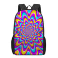 Splashing Colors Moving Optical Illusion 17 Inch Backpack