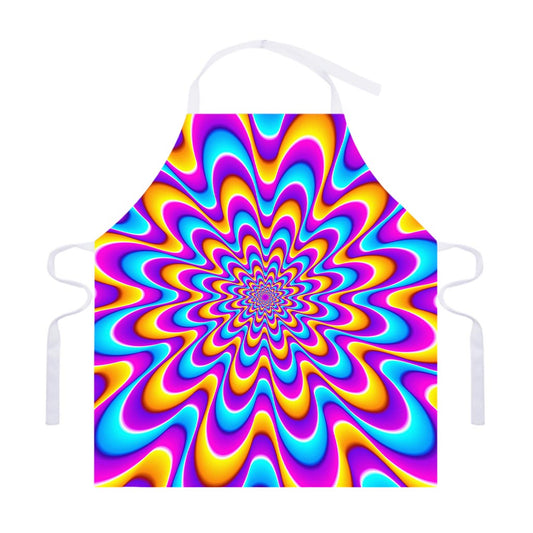 Splashing Colors Moving Optical Illusion Adjustable Apron