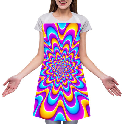 Splashing Colors Moving Optical Illusion Adjustable Apron