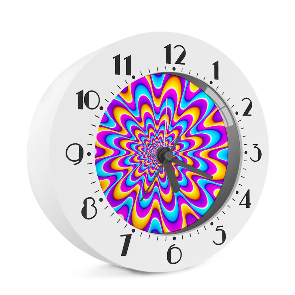 Splashing Colors Moving Optical Illusion Alarm Clock