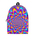 Splashing Colors Moving Optical Illusion School Backpack