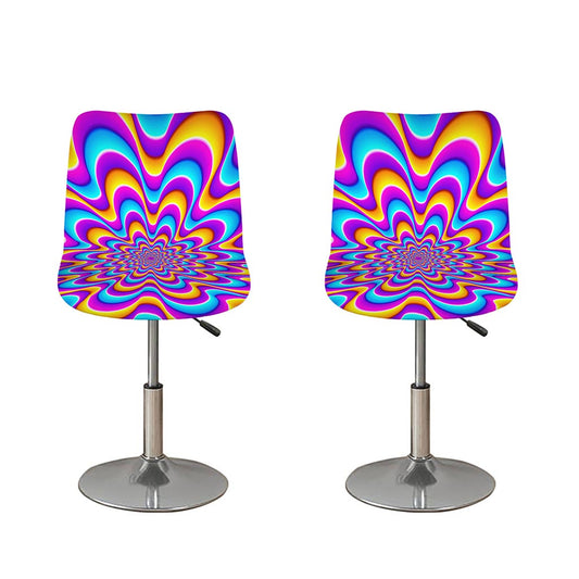 Splashing Colors Moving Optical Illusion Bar Stool Covers