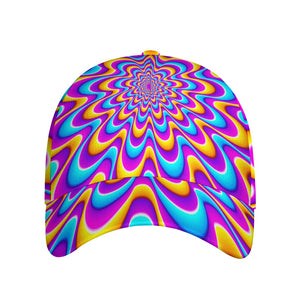 Splashing Colors Moving Optical Illusion Baseball Cap