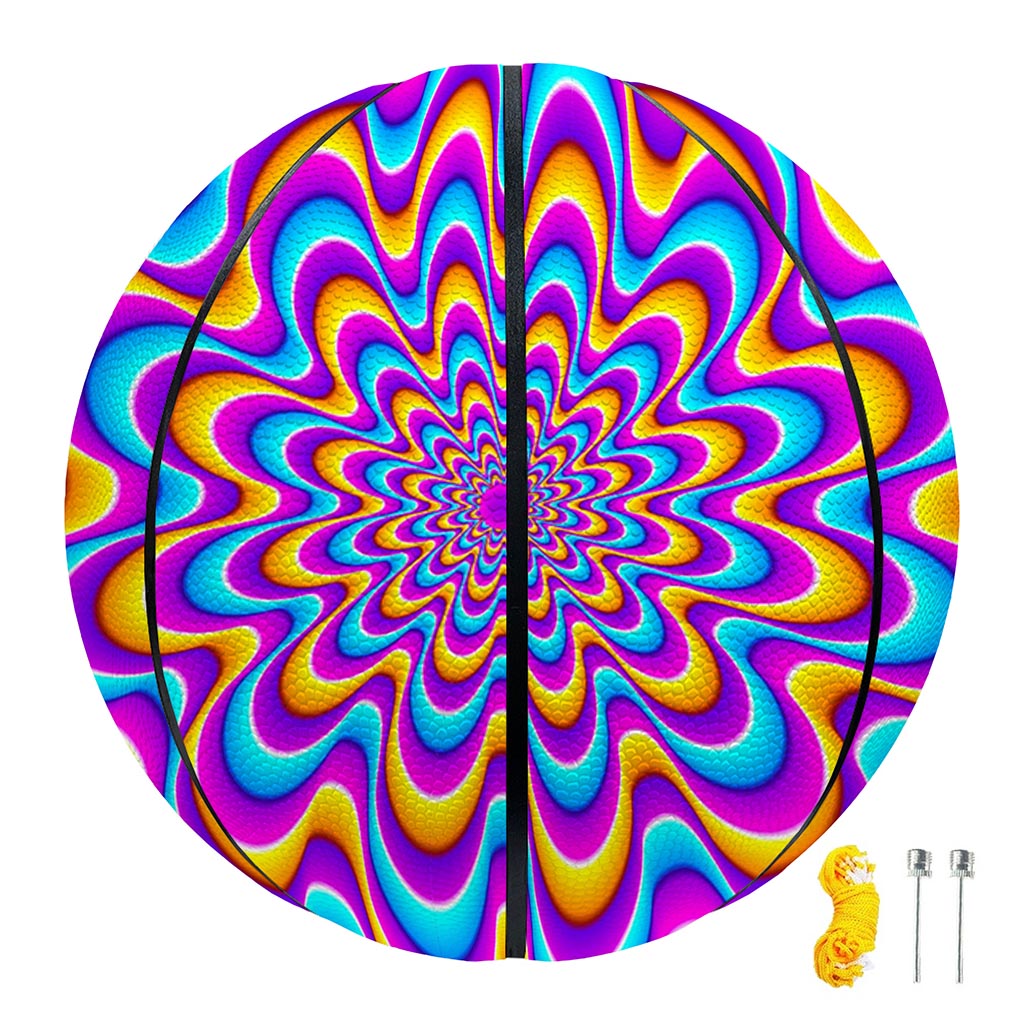 Splashing Colors Moving Optical Illusion Basketball