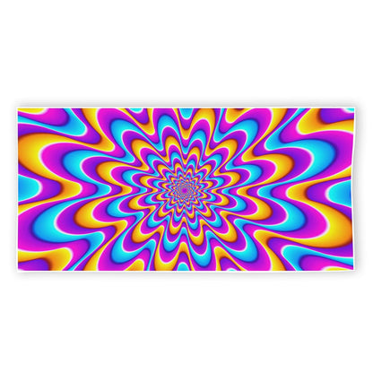 Splashing Colors Moving Optical Illusion Beach Towel
