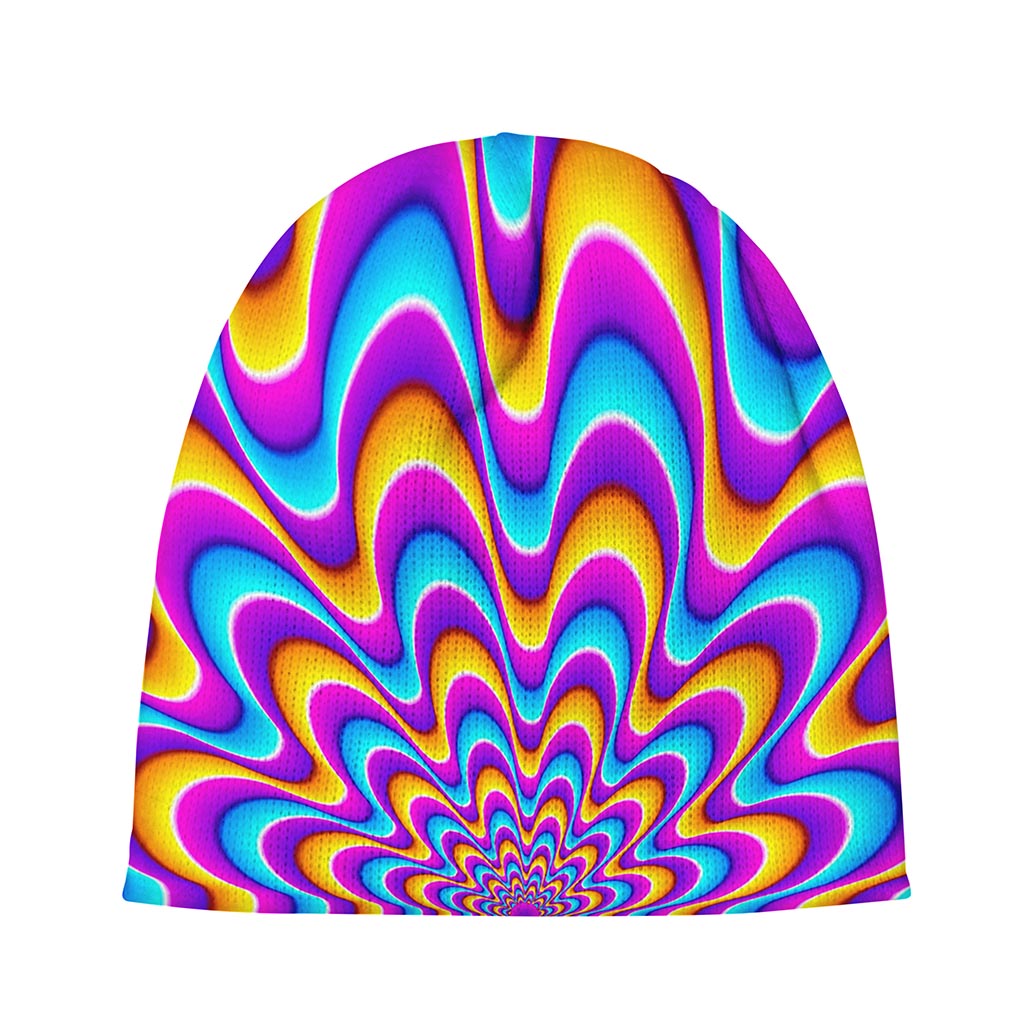 Splashing Colors Moving Optical Illusion Beanie