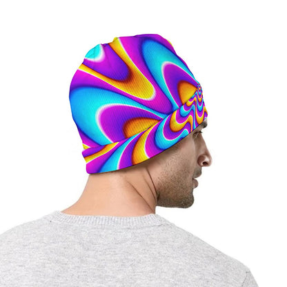 Splashing Colors Moving Optical Illusion Beanie