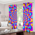 Splashing Colors Moving Optical Illusion Dimout Grommet Curtains