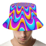 Splashing Colors Moving Optical Illusion Bucket Hat