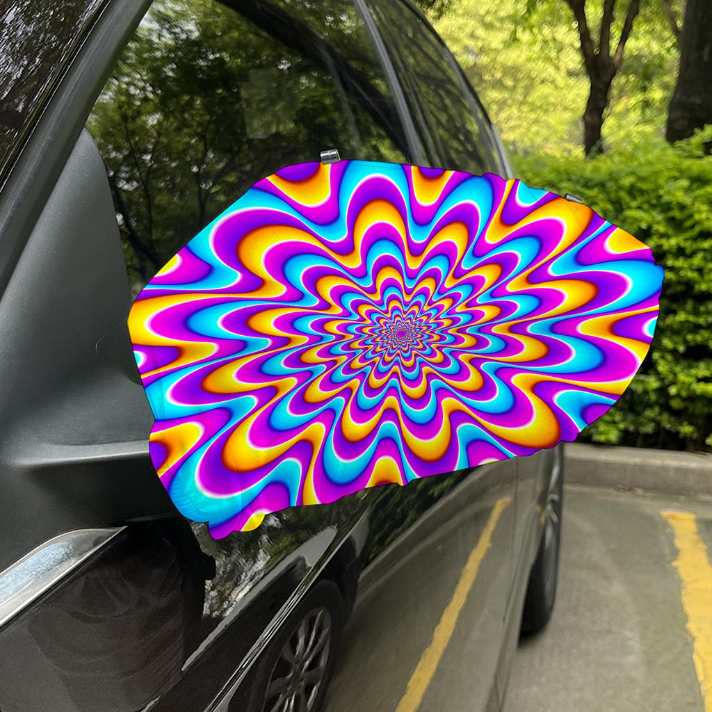 Splashing Colors Moving Optical Illusion Car Side Mirror Covers