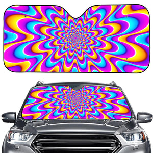 Splashing Colors Moving Optical Illusion Car Windshield Sun Shade