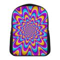 Splashing Colors Moving Optical Illusion Casual Backpack