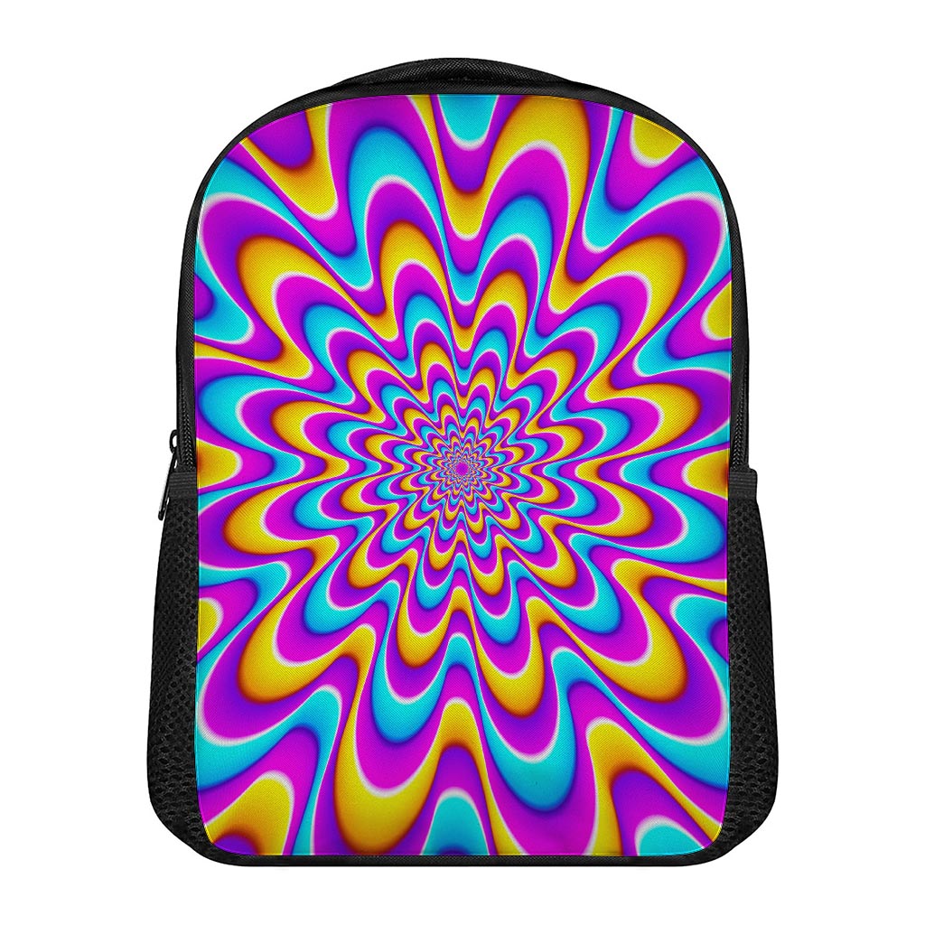 Splashing Colors Moving Optical Illusion Casual Backpack