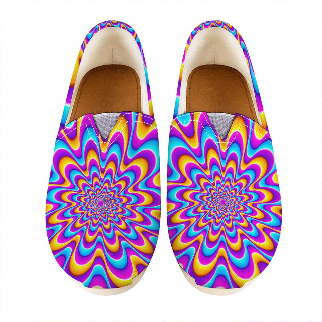 Splashing Colors Moving Optical Illusion Casual Shoes