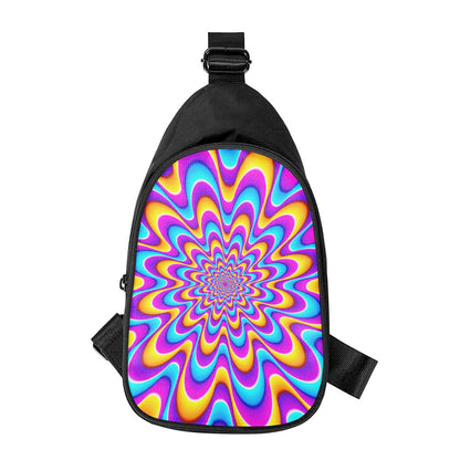 Splashing Colors Moving Optical Illusion Chest Bag