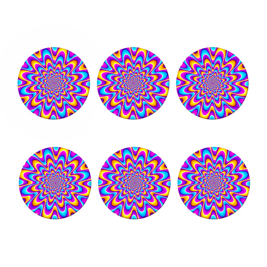 Splashing Colors Moving Optical Illusion Coaster Set
