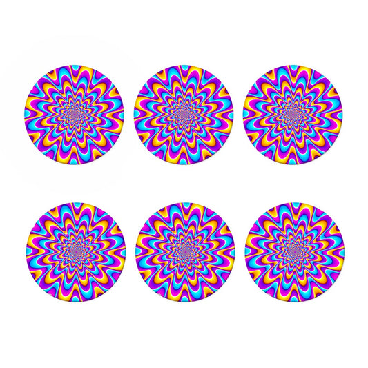 Splashing Colors Moving Optical Illusion Coaster Set