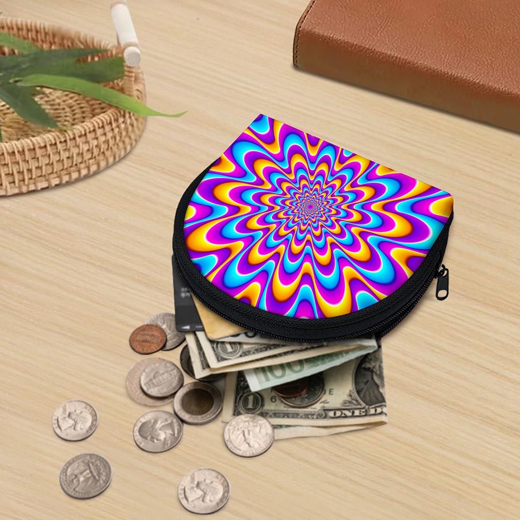 Splashing Colors Moving Optical Illusion Coin Purse