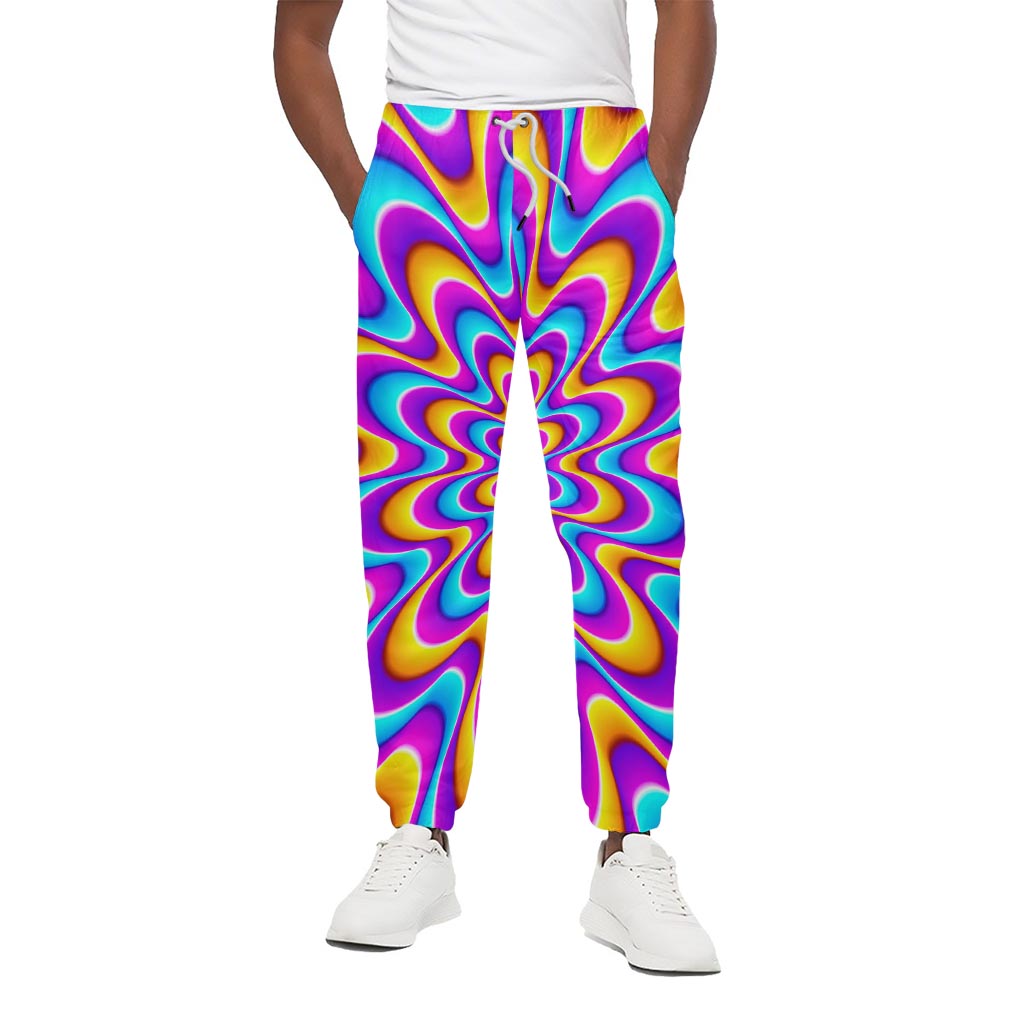 Splashing Colors Moving Optical Illusion Cotton Pants