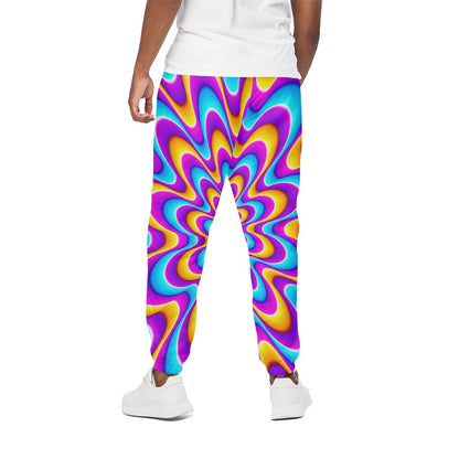 Splashing Colors Moving Optical Illusion Cotton Pants