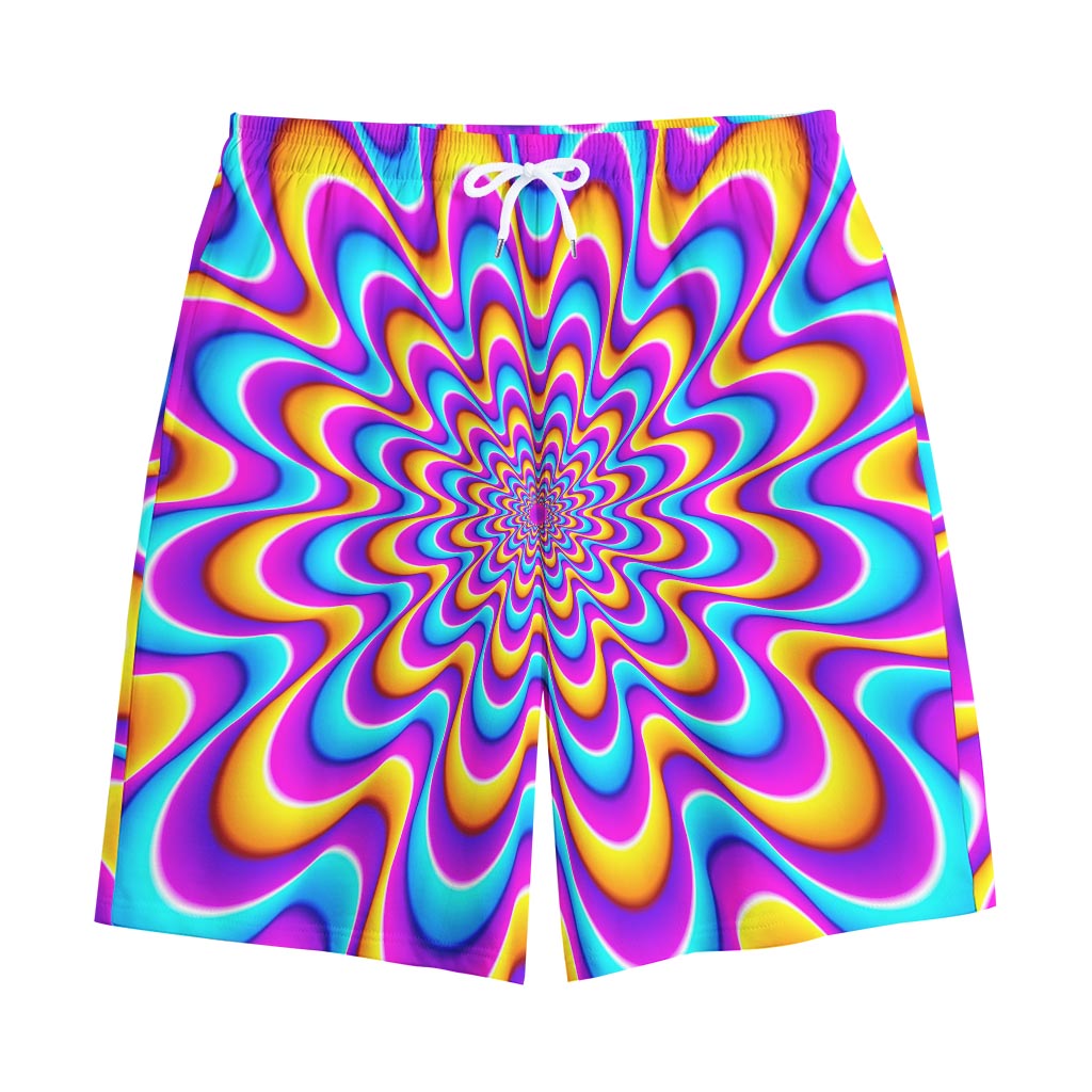 Splashing Colors Moving Optical Illusion Cotton Shorts