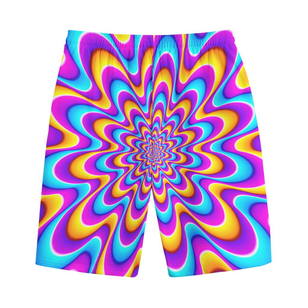 Splashing Colors Moving Optical Illusion Cotton Shorts