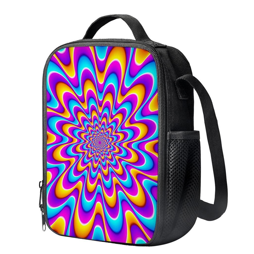 Splashing Colors Moving Optical Illusion Crossbody Lunch Bag