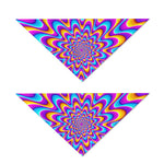 Splashing Colors Moving Optical Illusion Dog Bandana