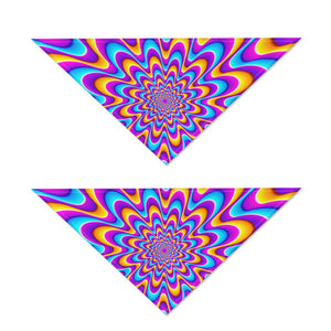 Splashing Colors Moving Optical Illusion Dog Bandana