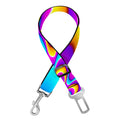 Splashing Colors Moving Optical Illusion Dog Seat Belt