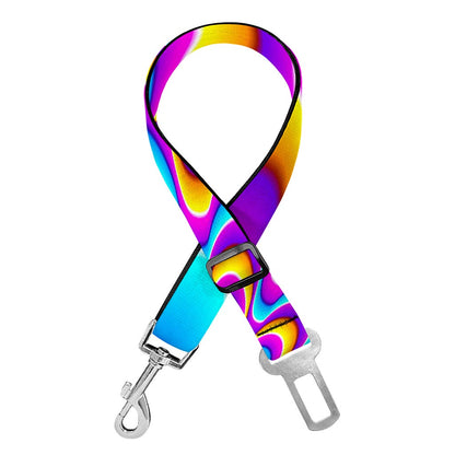 Splashing Colors Moving Optical Illusion Dog Seat Belt