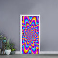 Splashing Colors Moving Optical Illusion Door Sticker
