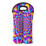 Splashing Colors Moving Optical Illusion Double Neoprene Wine Tote
