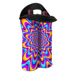 Splashing Colors Moving Optical Illusion Double Neoprene Wine Tote