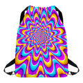 Splashing Colors Moving Optical Illusion Drawstring Backpack