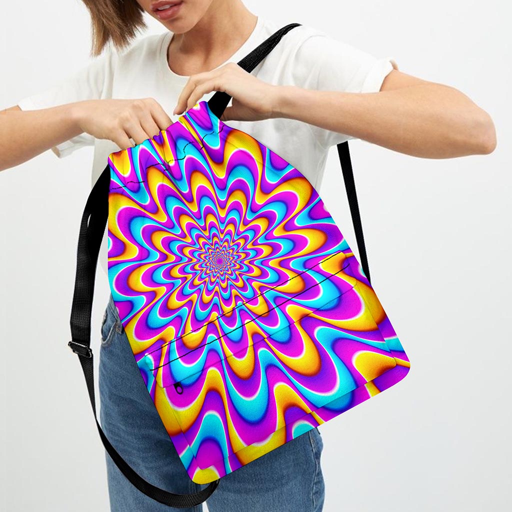 Splashing Colors Moving Optical Illusion Drawstring Backpack