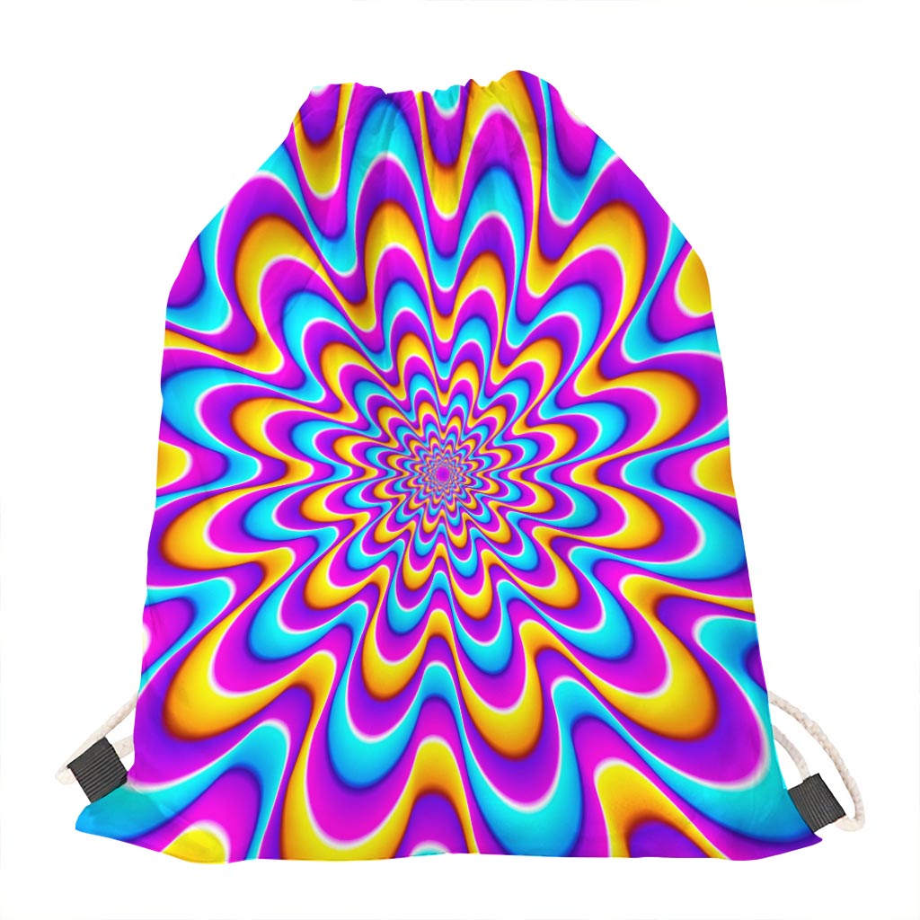 Splashing Colors Moving Optical Illusion Drawstring Bag
