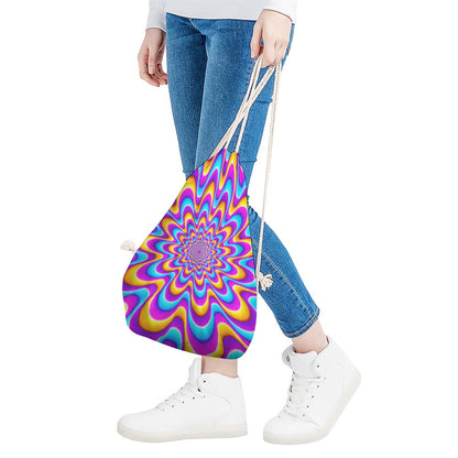 Splashing Colors Moving Optical Illusion Drawstring Bag