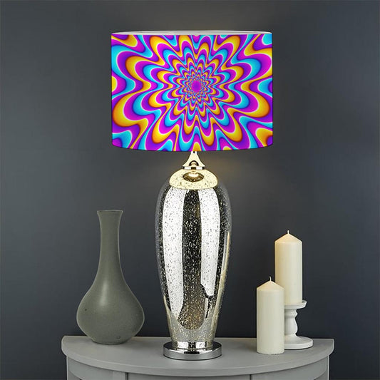Splashing Colors Moving Optical Illusion Drum Lamp Shade