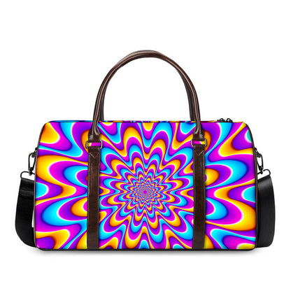 Splashing Colors Moving Optical Illusion Duffle Bag