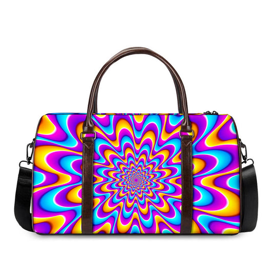 Splashing Colors Moving Optical Illusion Duffle Bag