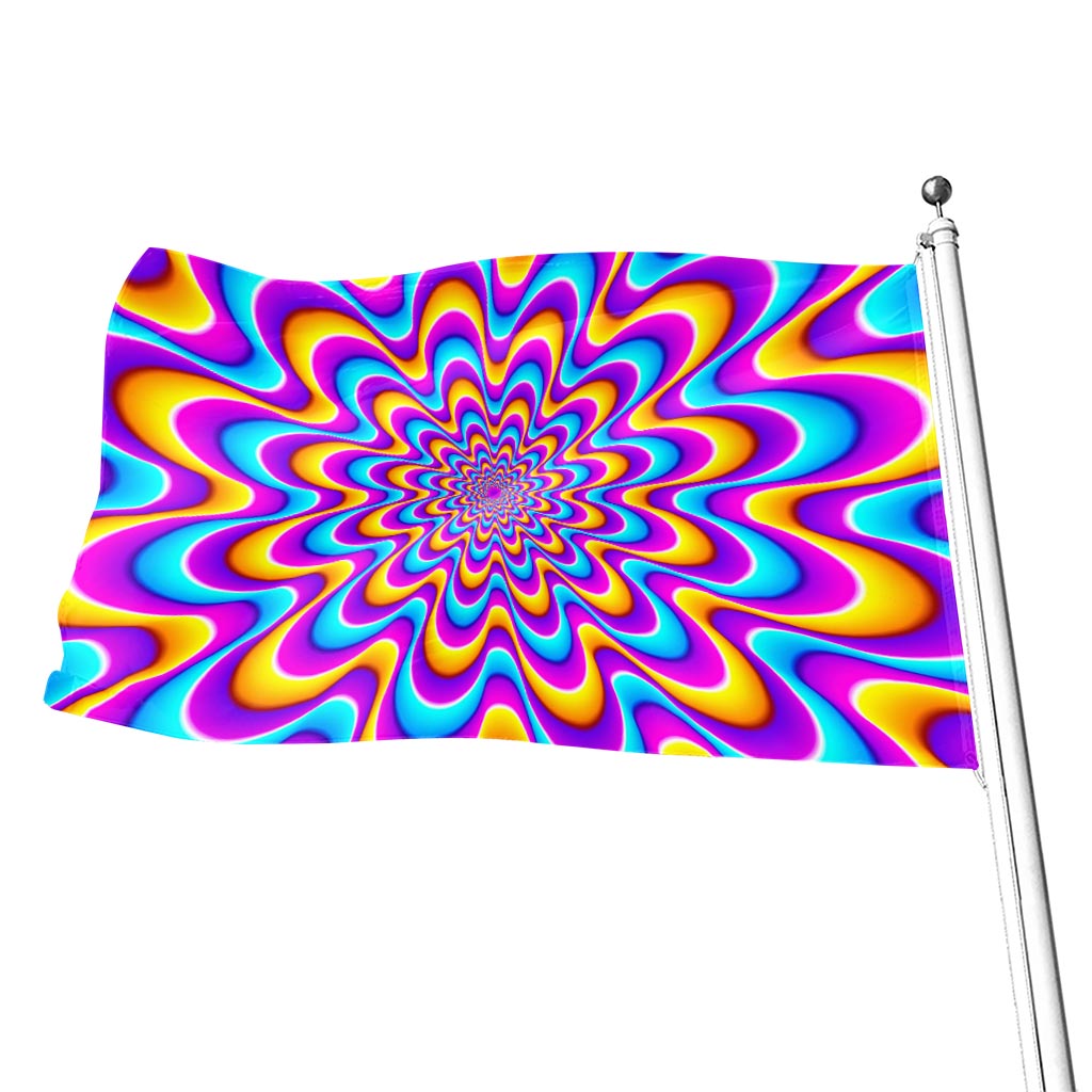 Splashing Colors Moving Optical Illusion Flag