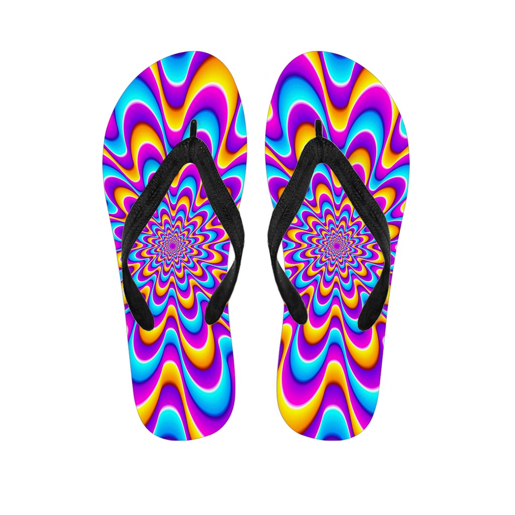 Splashing Colors Moving Optical Illusion Flip Flops