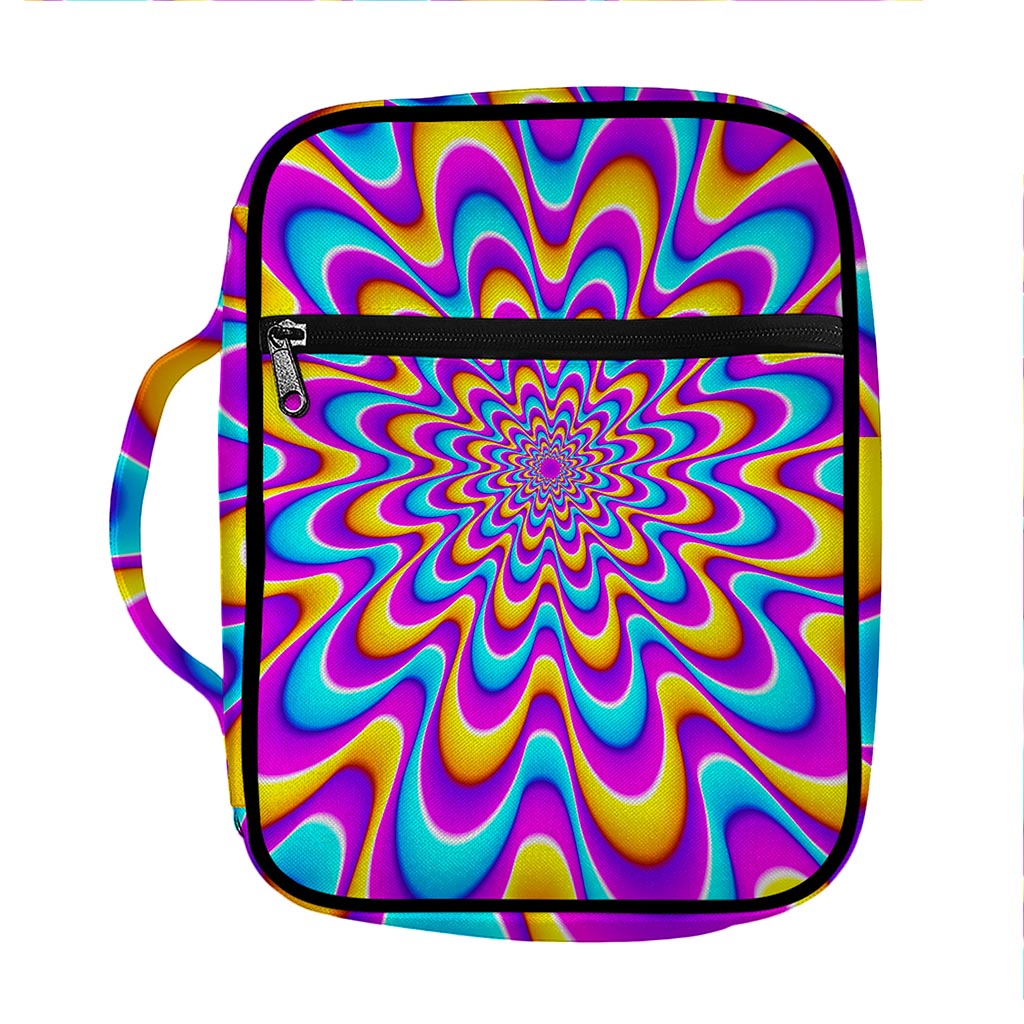 Splashing Colors Moving Optical Illusion Front Pocket Bible Bag