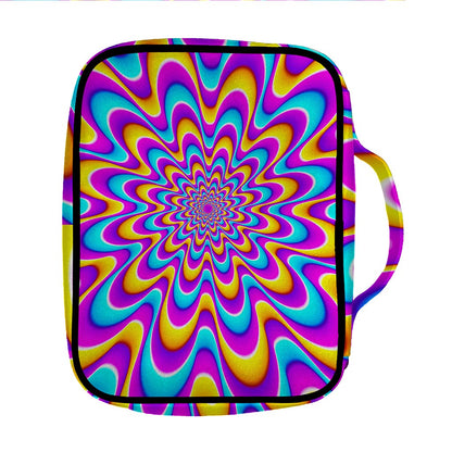 Splashing Colors Moving Optical Illusion Front Pocket Bible Bag