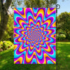 Splashing Colors Moving Optical Illusion Garden Flag