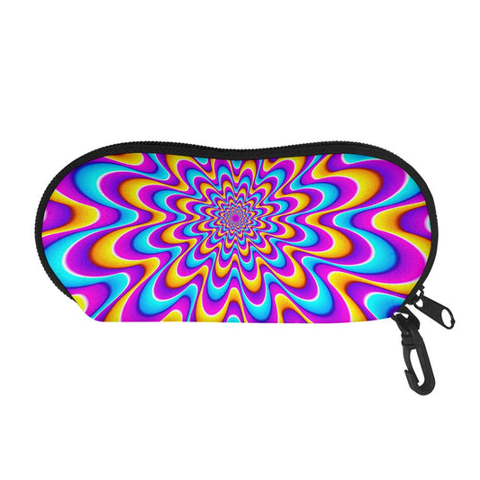 Splashing Colors Moving Optical Illusion Glasses Case