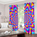 Splashing Colors Moving Optical Illusion Grommet Curtains