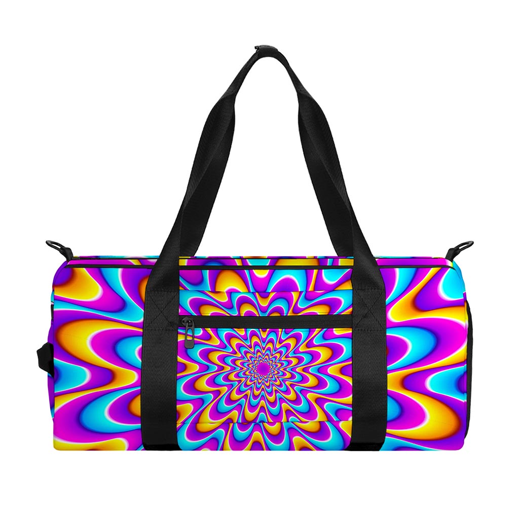 Splashing Colors Moving Optical Illusion Gym Bag